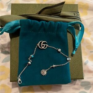 Gucci Double G Mother Of Pearl Bracelet